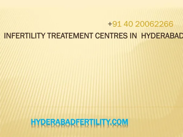 Infertility treatments centres in Hyderabad