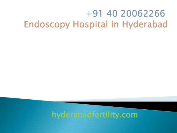 Endoscopy Hospital in Hyderabad