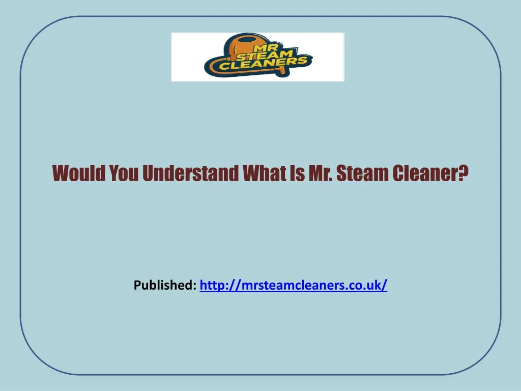 would you understand what is mr steam cleaner
