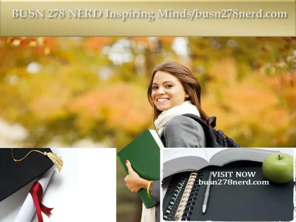 BUSN 278 NERD Inspiring Minds/busn278nerd.com