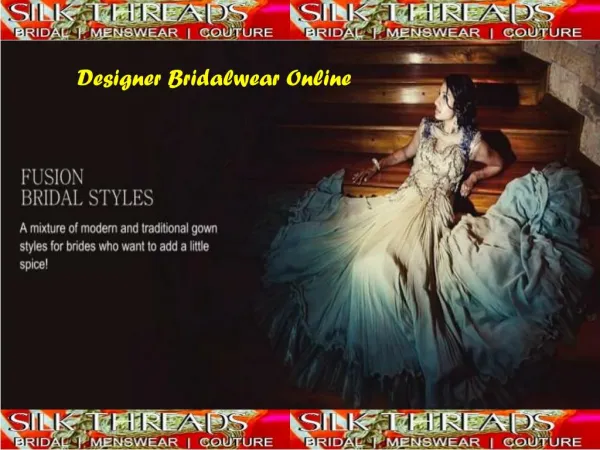 Designer Bridal Wear Online