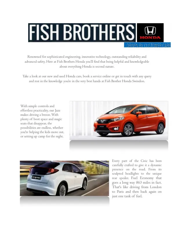 Fish Brothers Group | Honda car