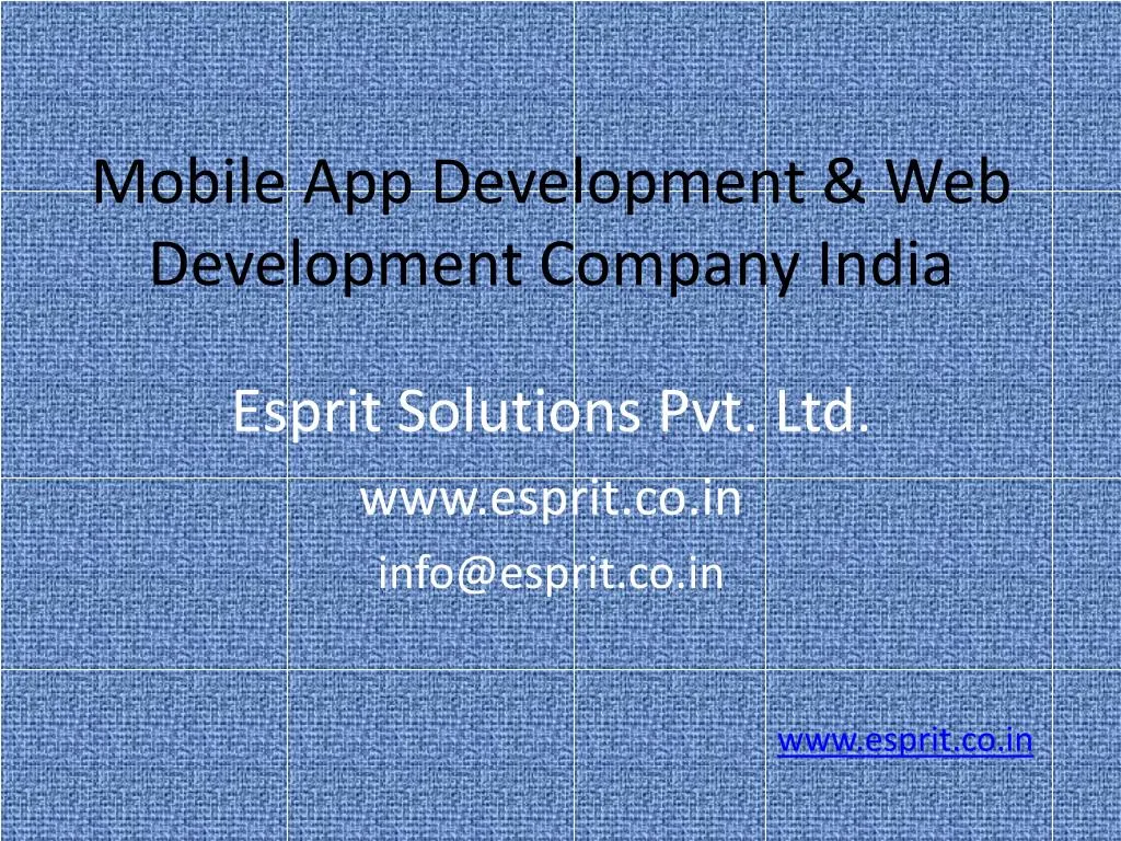 mobile app development web development company india
