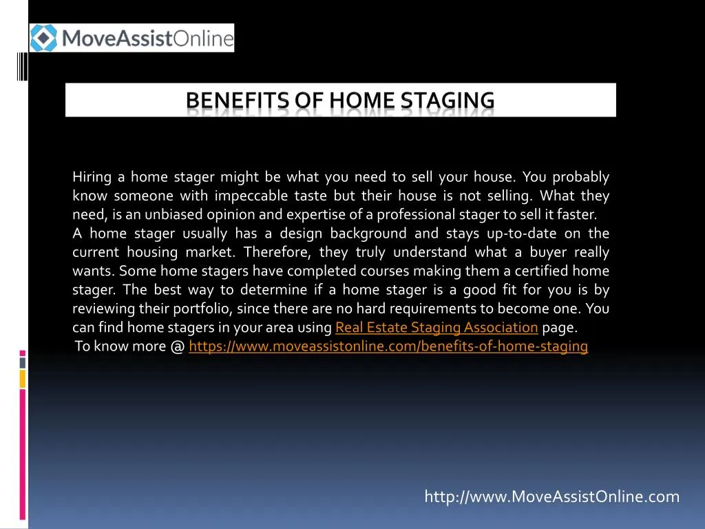 benefits of home staging