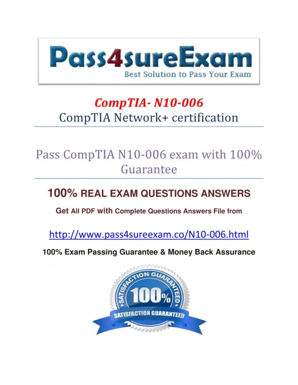 Pass4sure N10-006 Exam Dumps