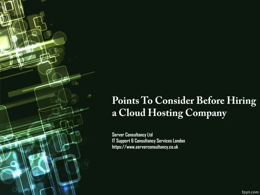 points to consider before hiring a cloud hosting company