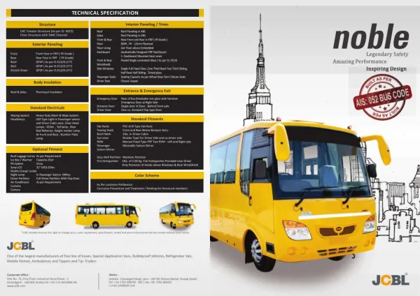 Noble: JCBL manufactured School bus
