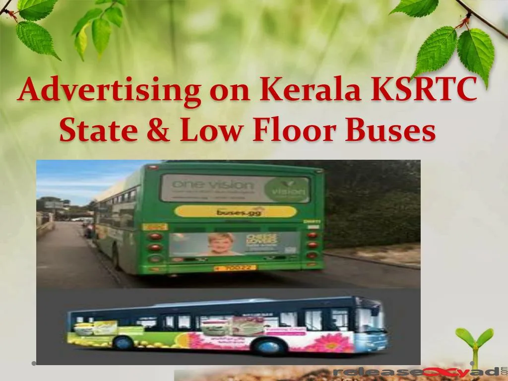 advertising on kerala ksrtc state low floor buses