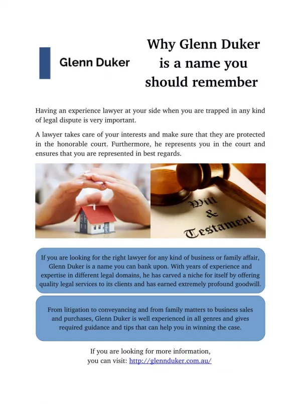 Why Glenn Duker is a name you should remember