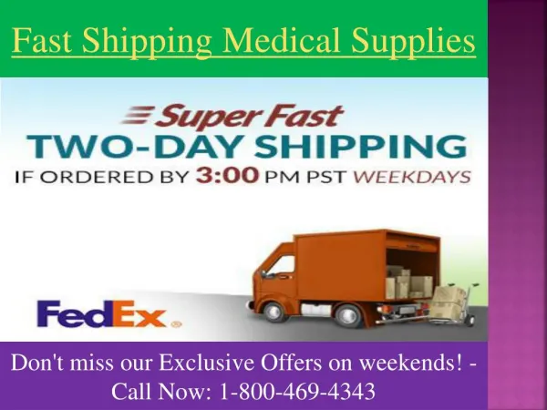 Fast Shipping Medical Supplies