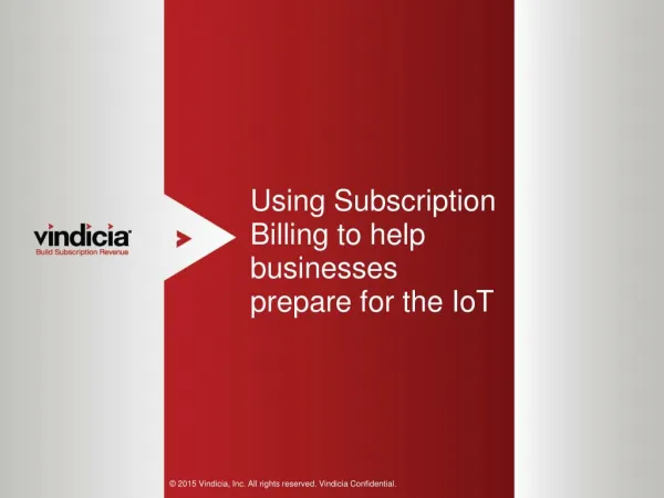 Using Subscription Billing to help businesses prepare for the IoT