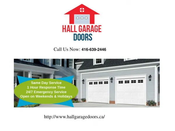 Repair Garage Door Services in Toronto – Hall Garage Doors