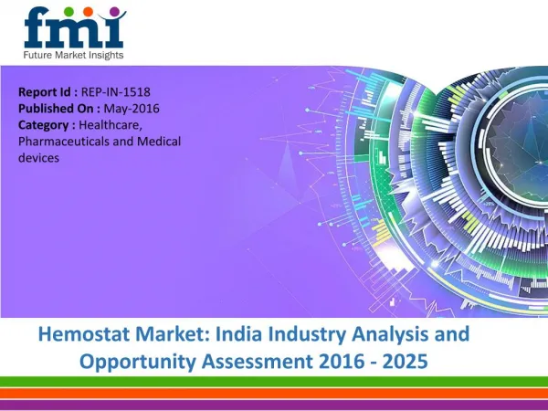 India Hemostat Market worth US$ 56.7 Mn in 2016