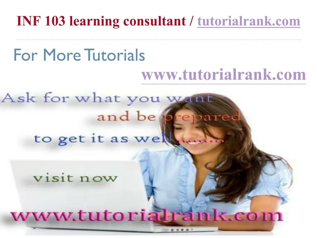 inf 103 learning consultant tutorialrank com