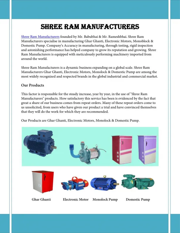 Shree Ram Manufacturers | Atta Maker Manufacturer in Ahmedabad