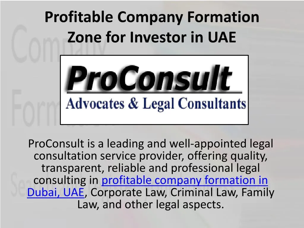 profitable company formation zone for investor in uae