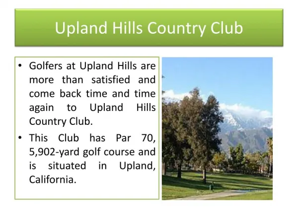 Upland Hills Country Club