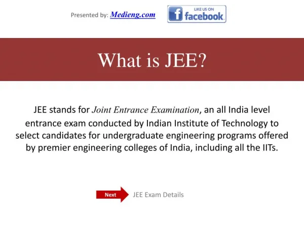 Important Details of Joint Entrance Exam