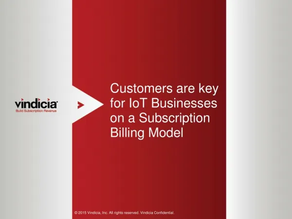 Customers are key for IoT Businesses on a Subscription Billing Model