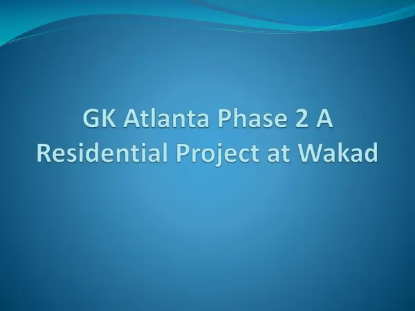 GK Atlanta Phase 2 Offers Lavish Apartments in Wakad