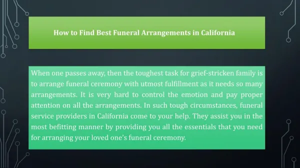 How to Find Best Funeral Arrangements in California