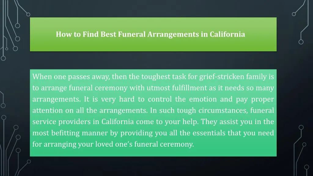 how to find best funeral arrangements in california