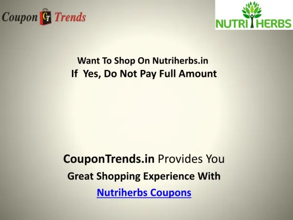 Nutriherbs Offers