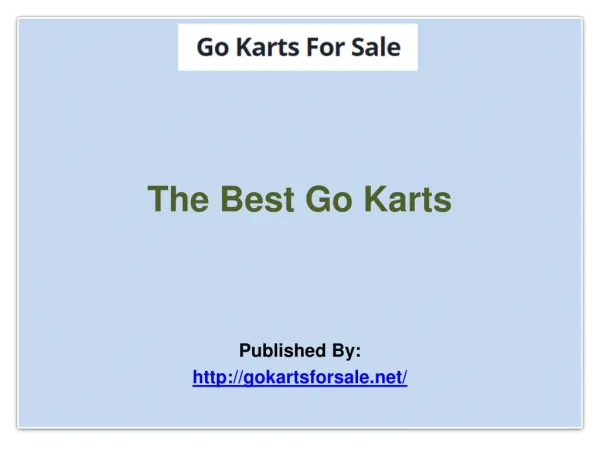 Go Karts For Sale-The Best Go Karts