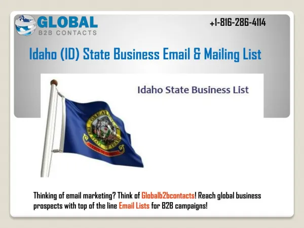 Idaho State Business Email & Mailing List