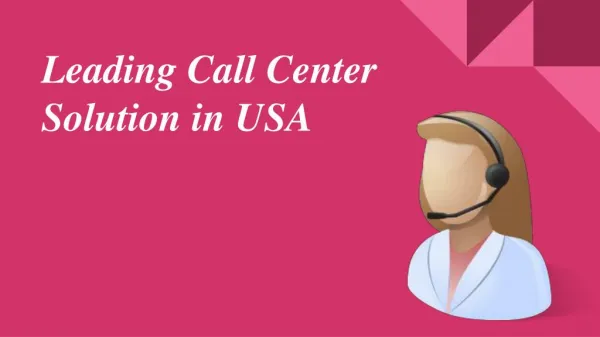 Leading Call Center Solutions in USA
