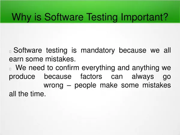 Why is Software Testing Important?