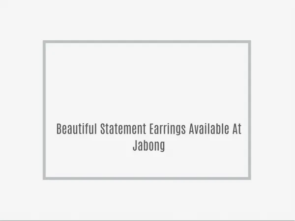 Beautiful Statement Earrings Available At Jabong