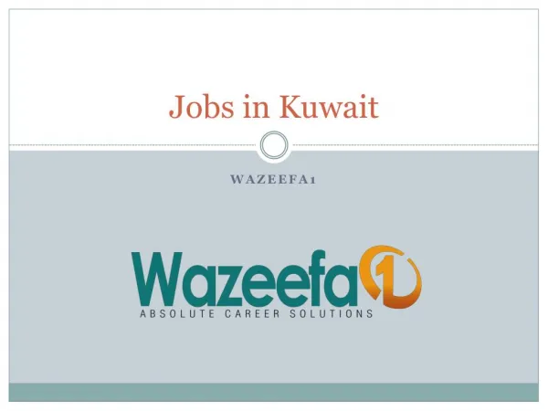 Jobs in Kuwait - 2016