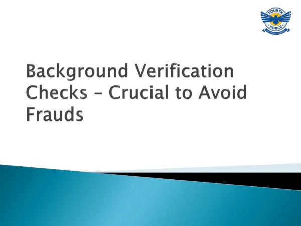 Background Verification Checks - Crucial to Avoid Frauds