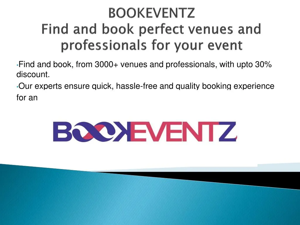 bookeventz find and book perfect venues and professionals for your event