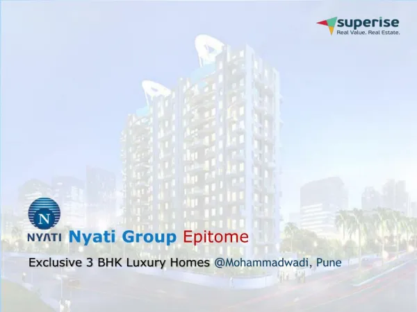 Ongoing Residential Projects in Pune - Nyati Group Epitome (3 BHK Flats)