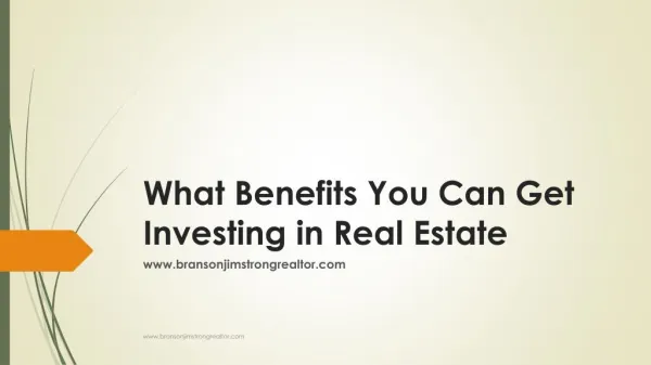 What Benefits You Can Get Investing in Real Estate
