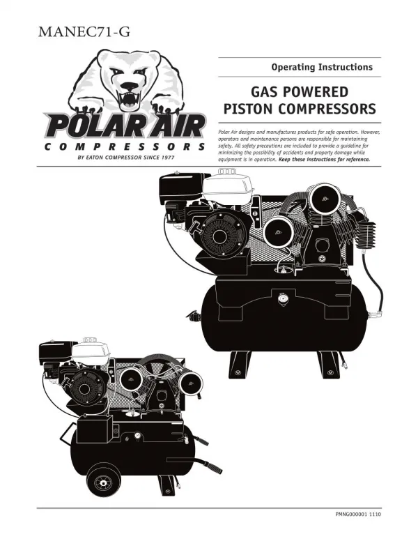 Operating Instructions For Gas Powered Piston Compressors