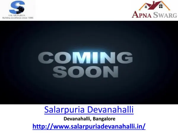Salarpuria Devanahalli Residential Project | Sale For Project