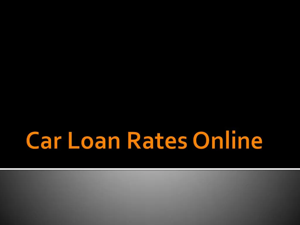 car loan rates online