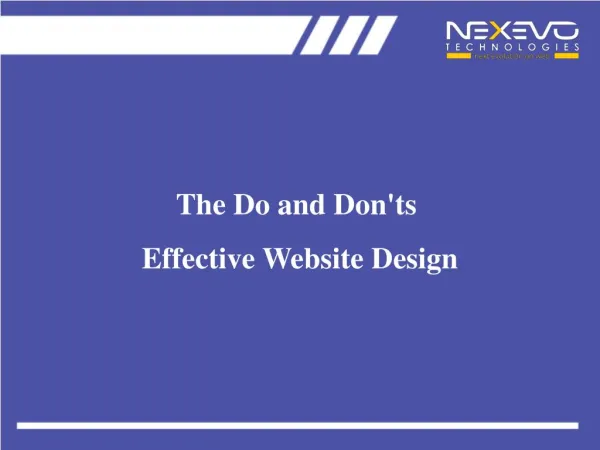 Do and Don'ts of Website Design