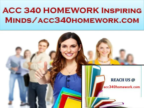 ACC 340 HOMEWORK Real Success / acc340homework.com
