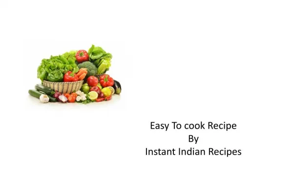 Easy to cook recipe Guide