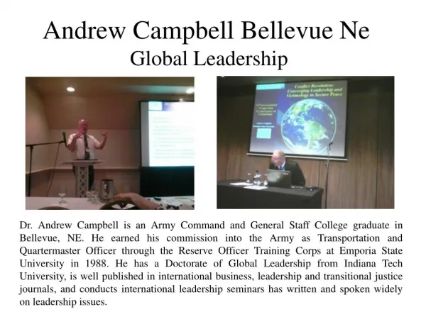 Andrew Campbell Bellevue Ne - Global Leadership