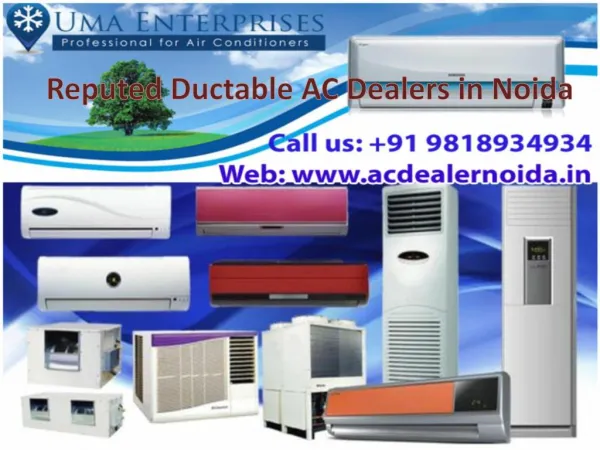 Reputed Ductable AC Dealers in Noida Call 9818934934