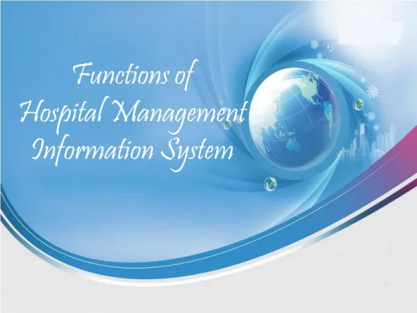Functions of Hospital Management Information System
