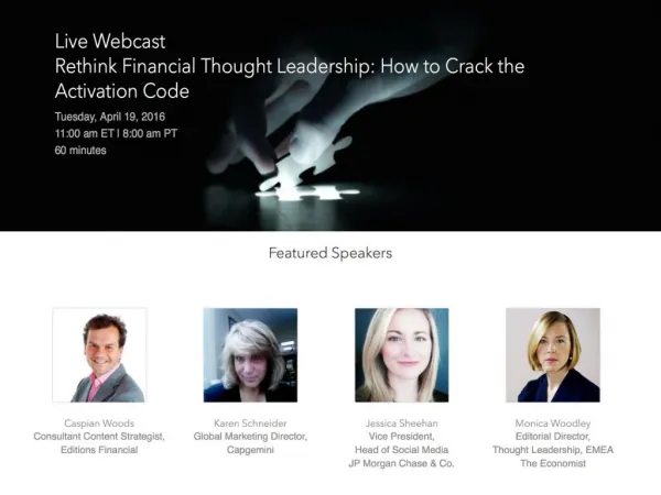 Rethink Financial Thought Leadership: How to Crack the Activation Code