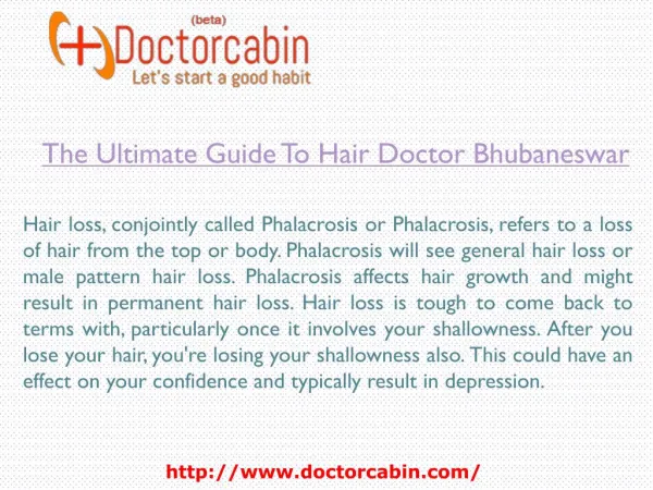 The Ultimate Guide To Hair Doctor Bhubaneswar