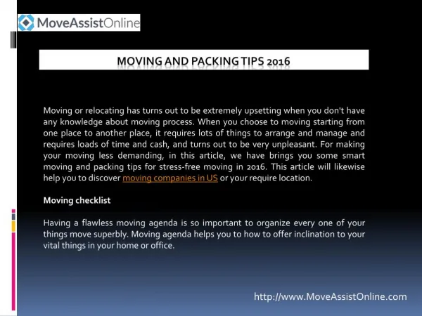 Best Moving and Packing Tips