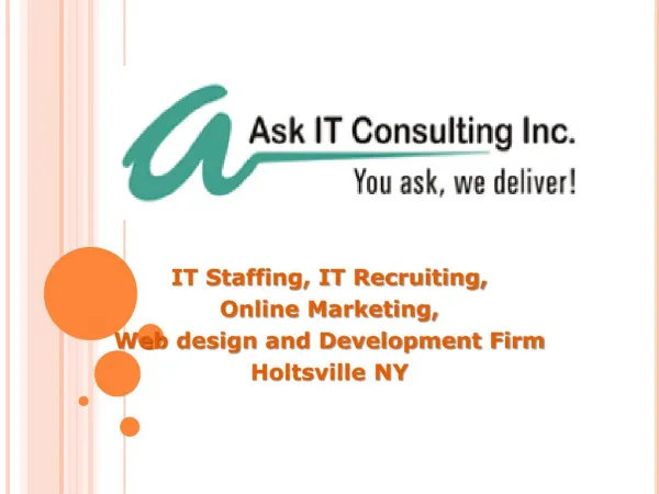 Ask IT Consulting INC. IT staffing and Consulting firm
